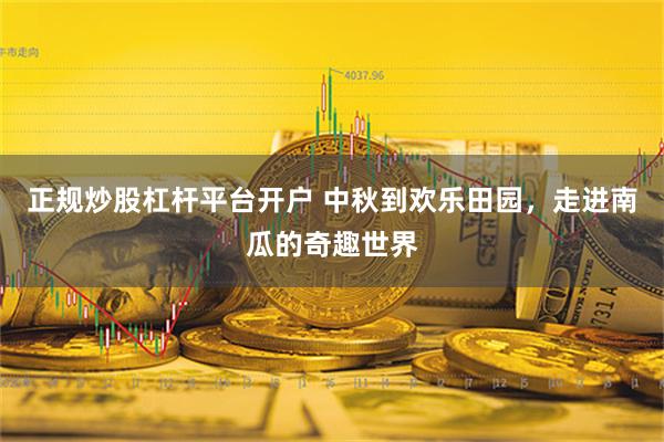 正规炒股杠杆平台开户 中秋到欢乐田园，走进南瓜的奇趣世界