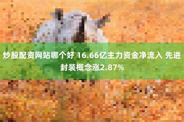 炒股配资网站哪个好 16.66亿主力资金净流入 先进封装概念涨2.87%