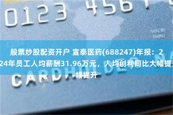 股票炒股配资开户 宣泰医药(688247)年报：2024年员工人均薪酬31.96万元，人均创利同比大幅提升
