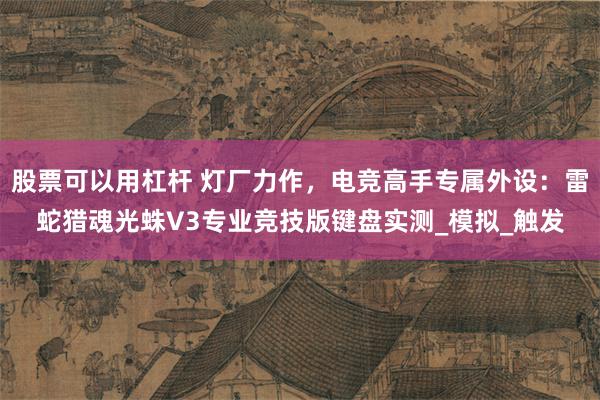 股票可以用杠杆 灯厂力作，电竞高手专属外设：雷蛇猎魂光蛛V3专业竞技版键盘实测_模拟_触发