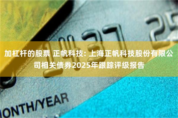 加杠杆的股票 正帆科技: 上海正帆科技股份有限公司相关债券2025年跟踪评级报告