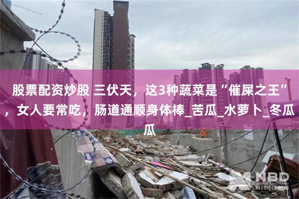 股票配资炒股 三伏天，这3种蔬菜是“催屎之王”，女人要常吃，肠道通顺身体棒_苦瓜_水萝卜_冬瓜