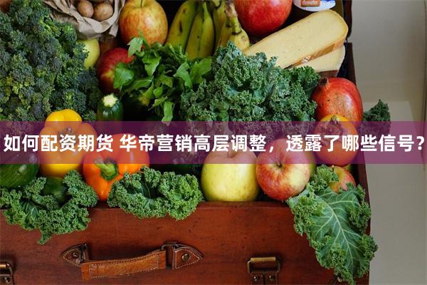 如何配资期货 华帝营销高层调整,透露了哪些信号?